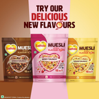 Saffola Muesli Fruit & Nut Berry Crunch with Flavour Pops - Distacart