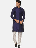 Sethukrishna Mens Navy Blue Kurta with Pyjamas - Distacart