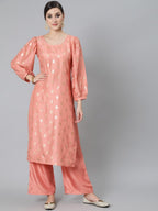 Aks Ethnic Motifs Printed Regular Kurta With Palazzos