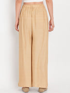 TAG 7 Women Pack Of 2 Solid Straight Palazzos