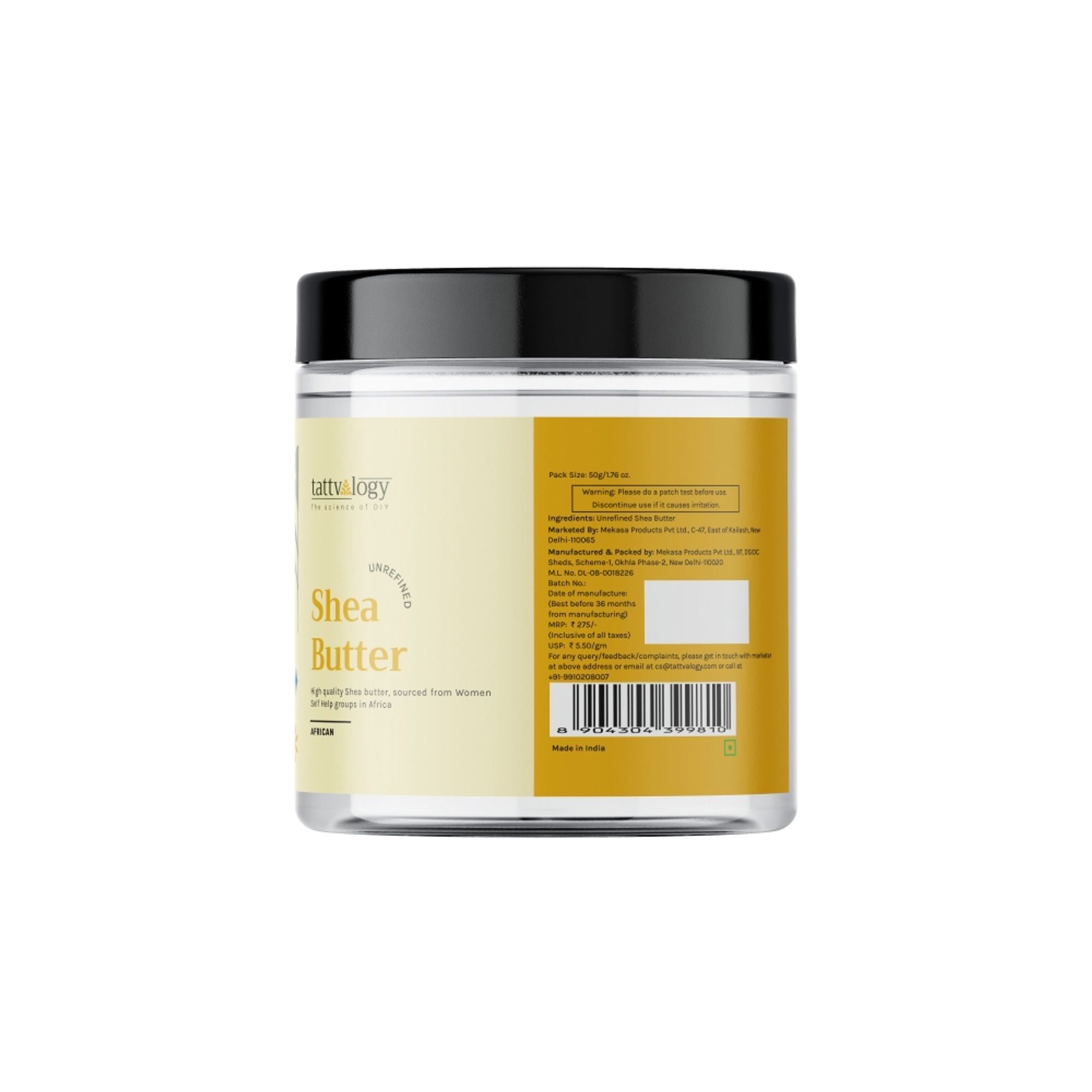 Tattvalogy African Shea Butter, Organic Raw Unrefined, Body Butter & Moisturizer - Distacart