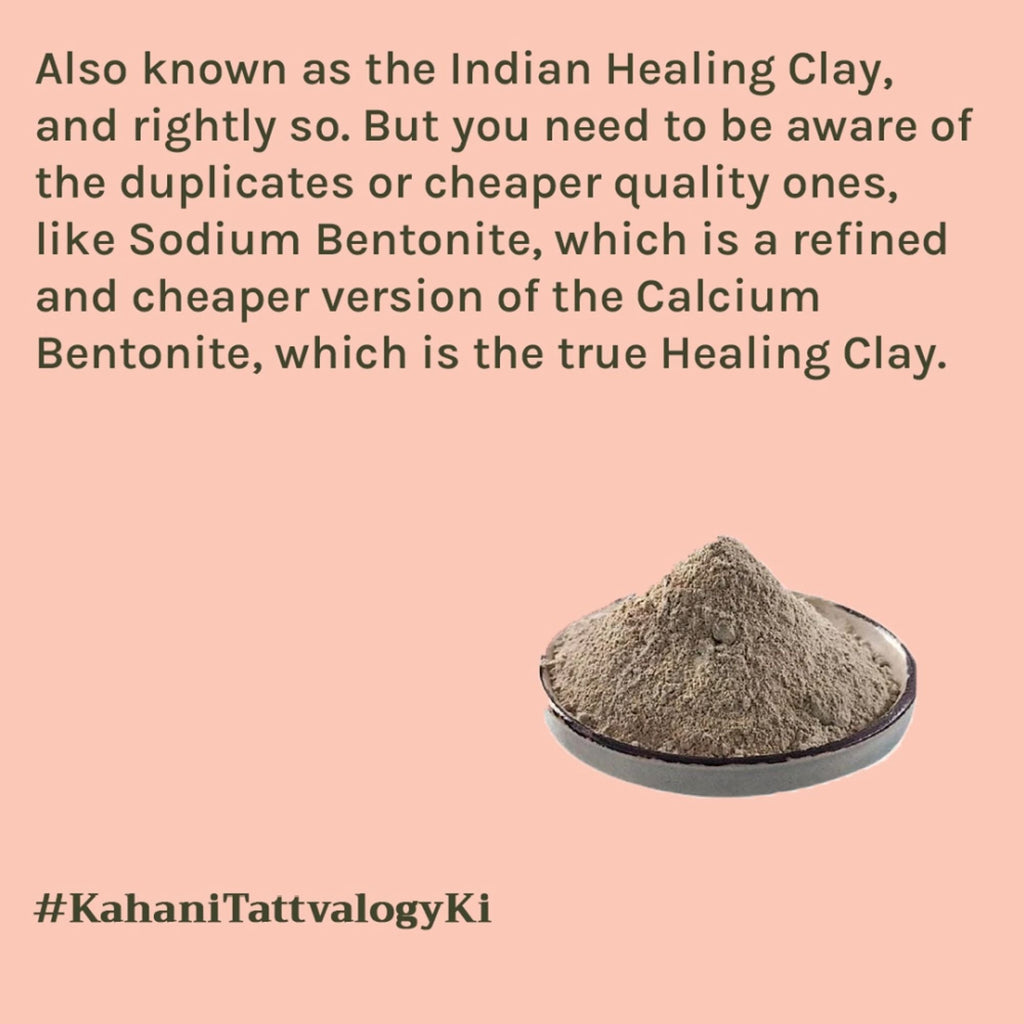 Tattvalogy Indian Bentonite Clay Powder - Detox Mask for Oily Skin, Acne and Deep Pore Cleansing - Distacart