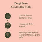 Tattvalogy Indian Bentonite Clay Powder - Detox Mask for Oily Skin, Acne and Deep Pore Cleansing - Distacart