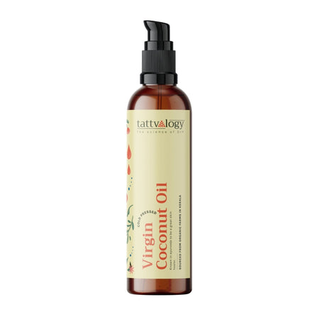 Tattvalogy Virgin Coconut Oil - Organic, Lightweight, Deep Moisturizer for Skin & Healthy Hair Care