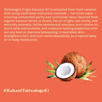 Tattvalogy Virgin Coconut Oil - Organic, Lightweight, Deep Moisturizer for Skin & Healthy Hair Care - Distacart