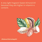 Tattvalogy Sweet Almond Oil - Nourishes Skin, Fades Dark Circles & Uneven Skin tone, Vitamin-E Rich - Distacart