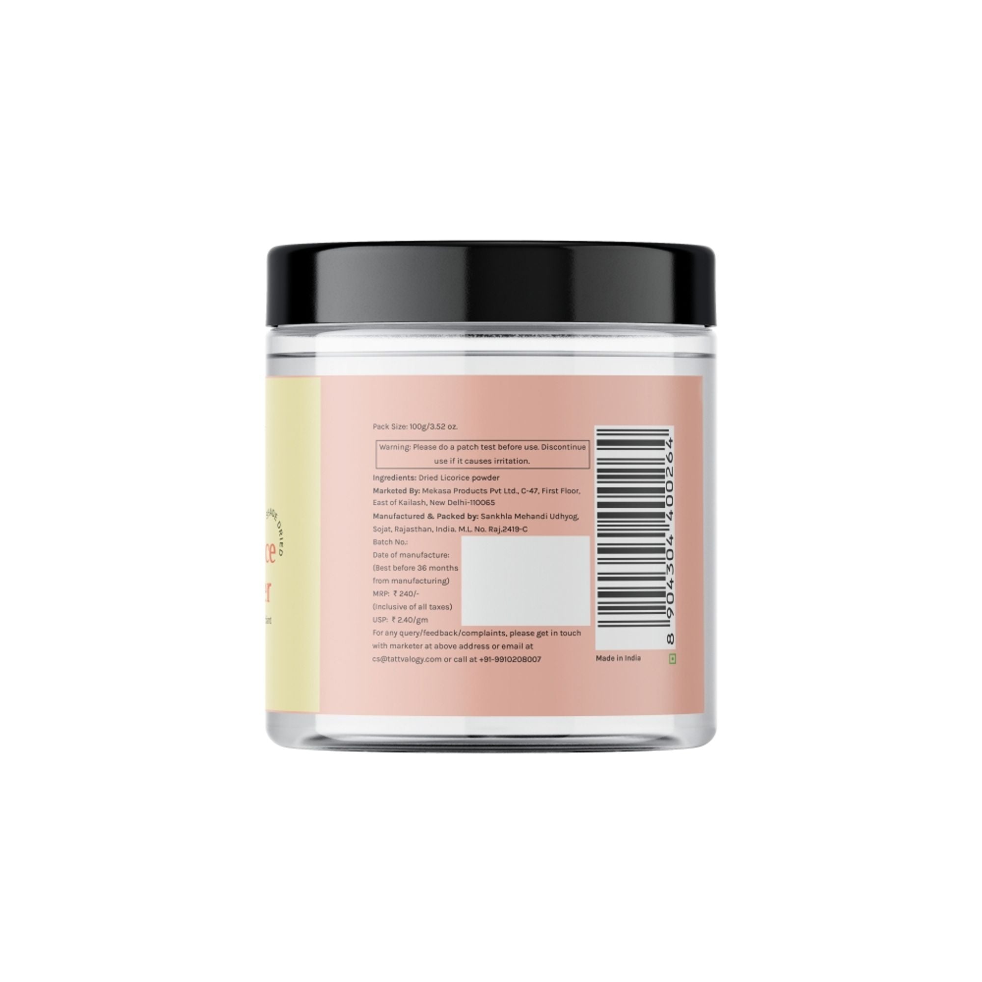 Tattvalogy Licorice Powder - Fades Dark Spots & Pigmentation, Brightens & Evens Skin Tone Naturally - Distacart