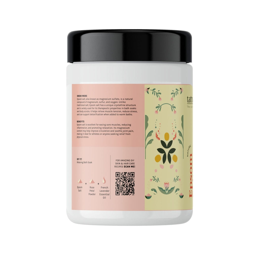 Tattvalogy Pharma Grade Epsom Salt - Muscle Relief, Feet Soak & Relaxing Bath Salt for Ultimate Care - Distacart