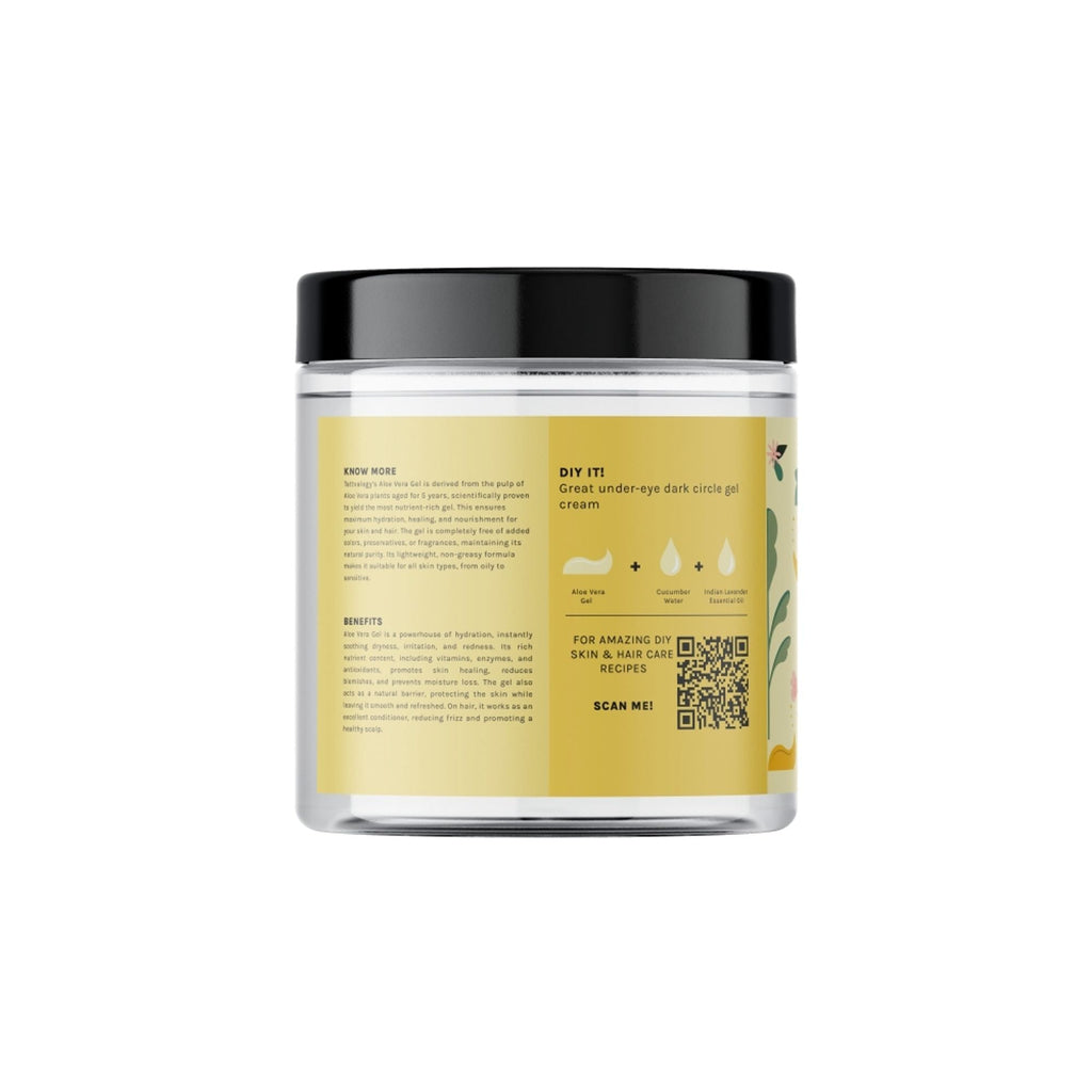 Tattvalogy Aloe Vera Gel - 5 Year Aged, No Glycerine, Preservatives, Color or Fragrance, Fights Acne
