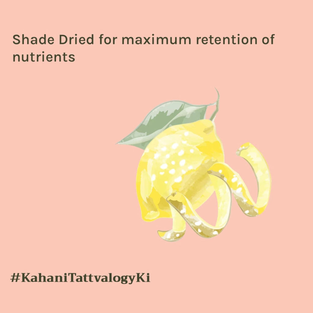 Tattvalogy Lemon Peel Powder - Vitamin-C Rich, Brightens Skin Tone & Reduces Pigmentation Naturally