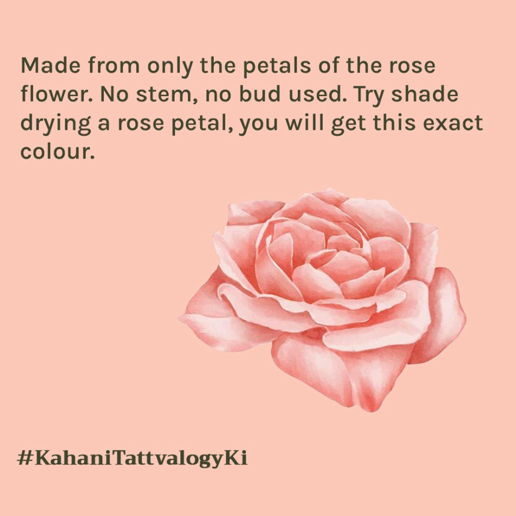 Tattvalogy Rose Petal Powder -Shade Dried, Nutrient -Rich for Radiant Skin & Instant Glow Naturally