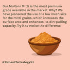 Tattvalogy Multani Mitti Powder - Fuller’s Earth, Low Silica, High Dirt Pulling for All Skin Types - Distacart