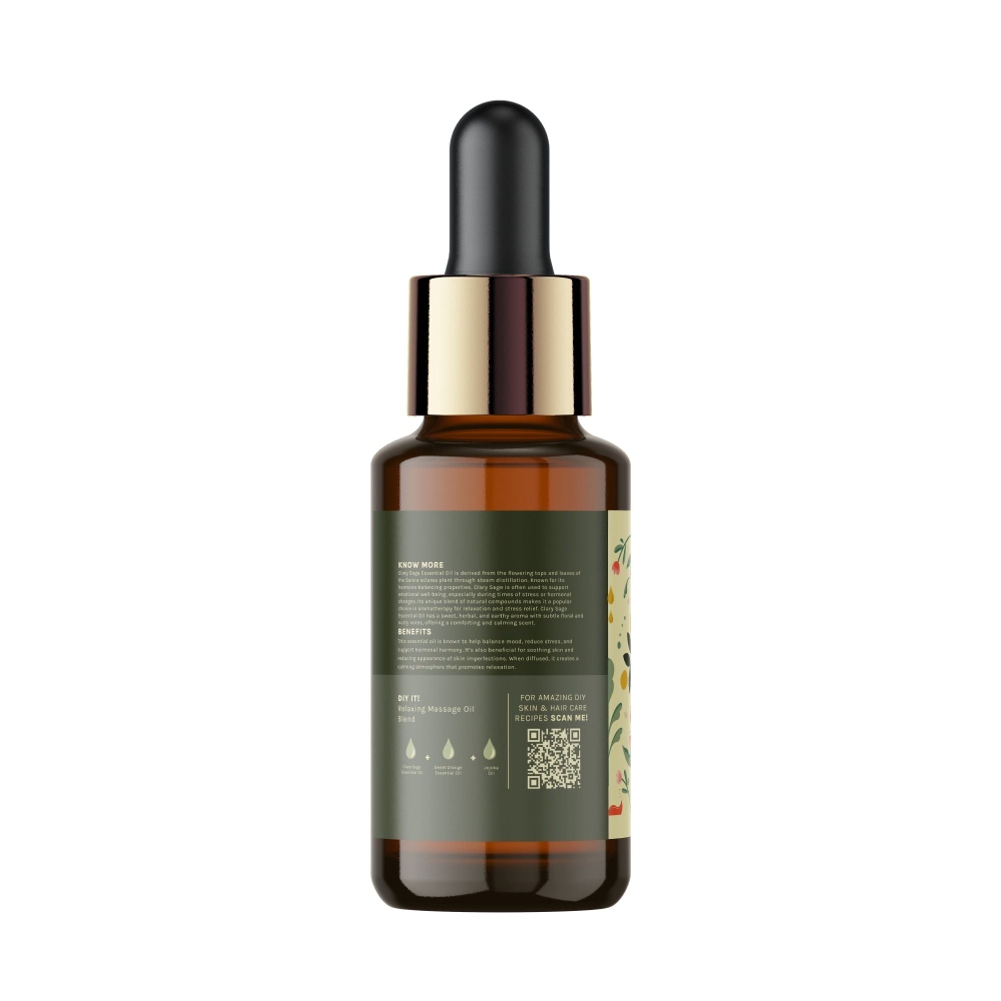 Tattvalogy Clary Sage Essential Oil - Reduces Dandruff, Boosts Hair Growth, Natural Antidepressant
