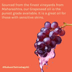 Tattvalogy Organic Grapeseed Oil - Cold Press, Reduces Fine Lines, Boosts Collagen, Evens Skin Tone - Distacart