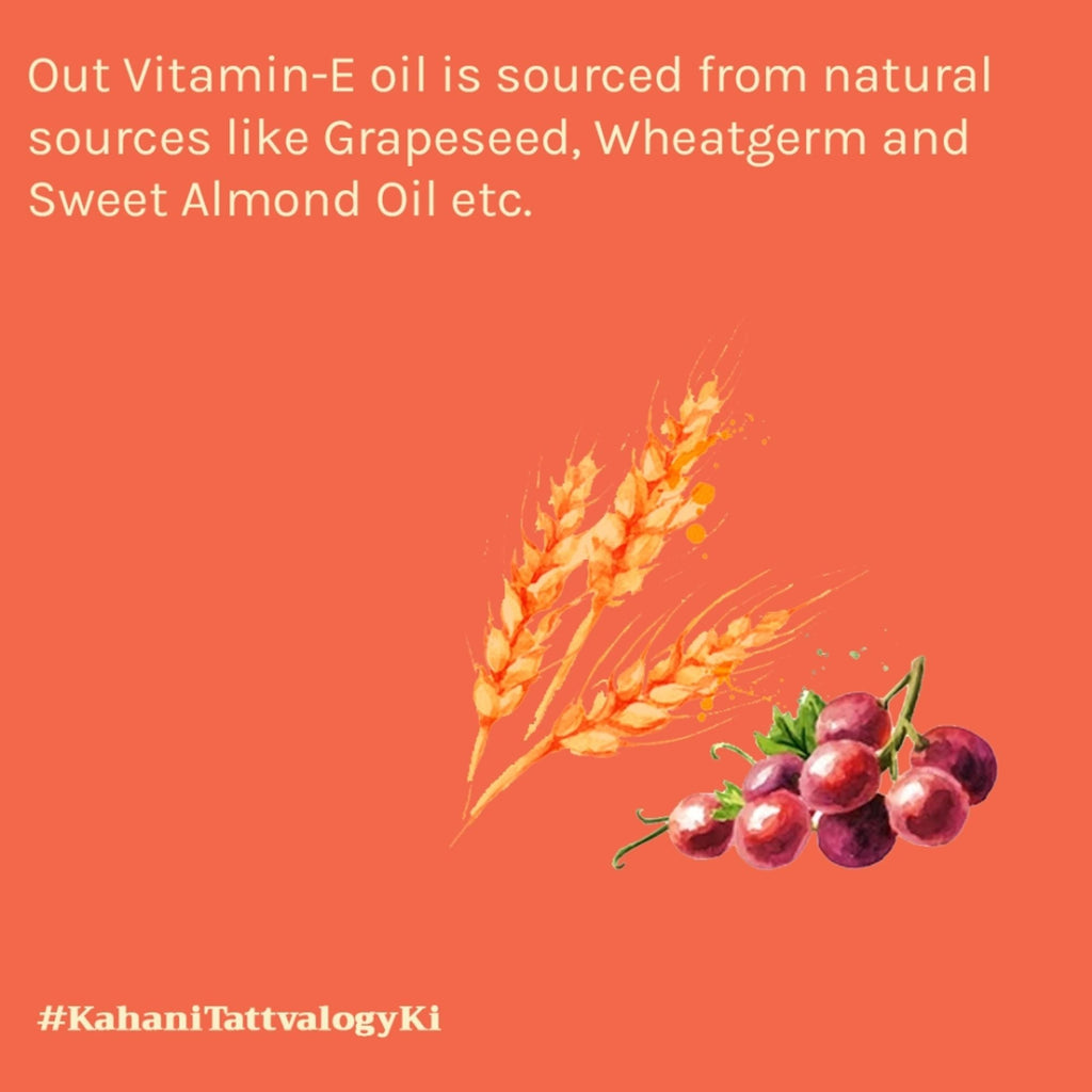 Tattvalogy Pure Vitamin-E Oil -Natural Source, Evens Skin Tone, Reduces Pigmentation & Nourish Hair - Distacart