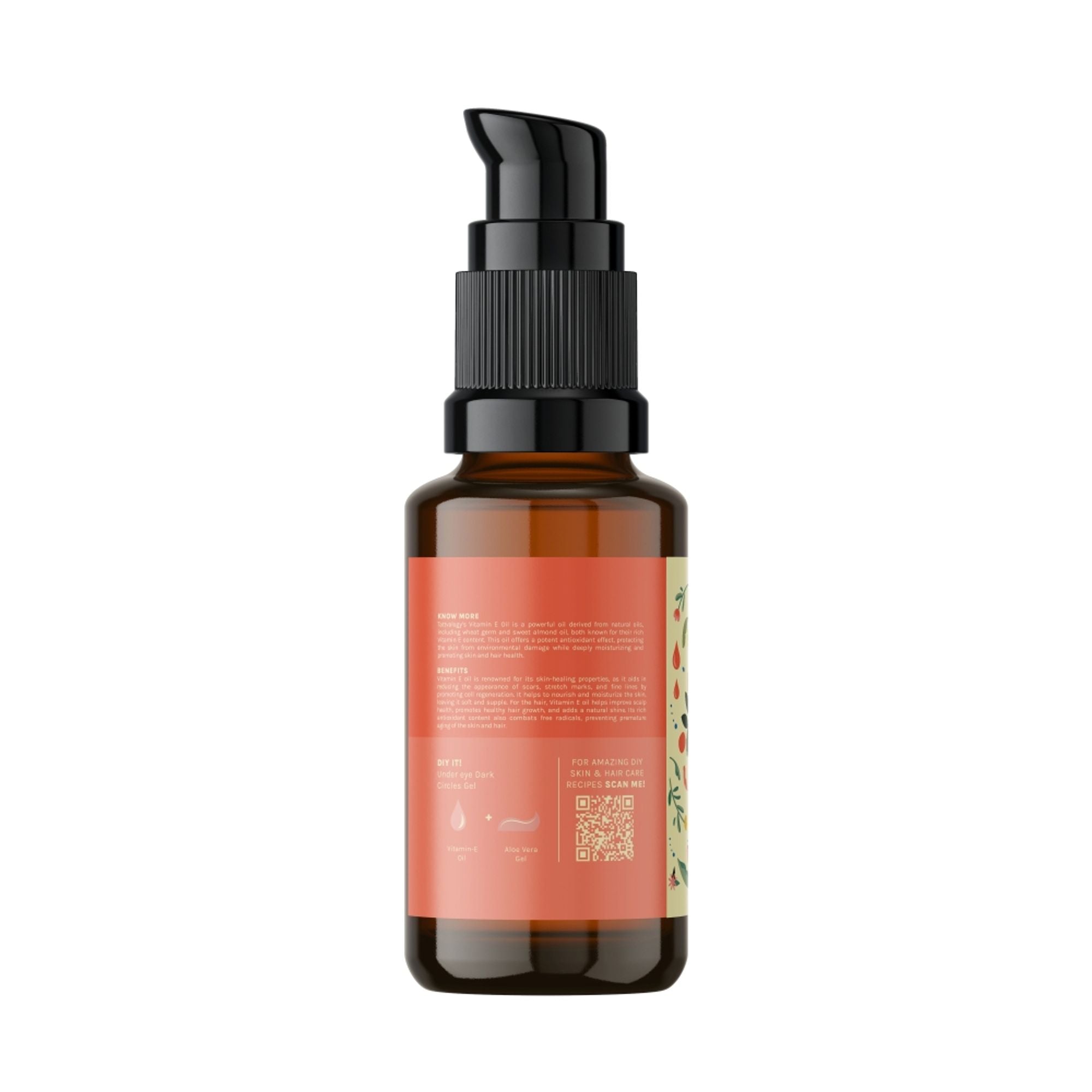 Tattvalogy Pure Vitamin-E Oil -Natural Source, Evens Skin Tone, Reduces Pigmentation & Nourish Hair - Distacart