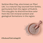 Tattvalogy Serbian Blue Clay - Detoxifies, Purifies Pores & Restores Glow for Balanced, Healthy Skin - Distacart