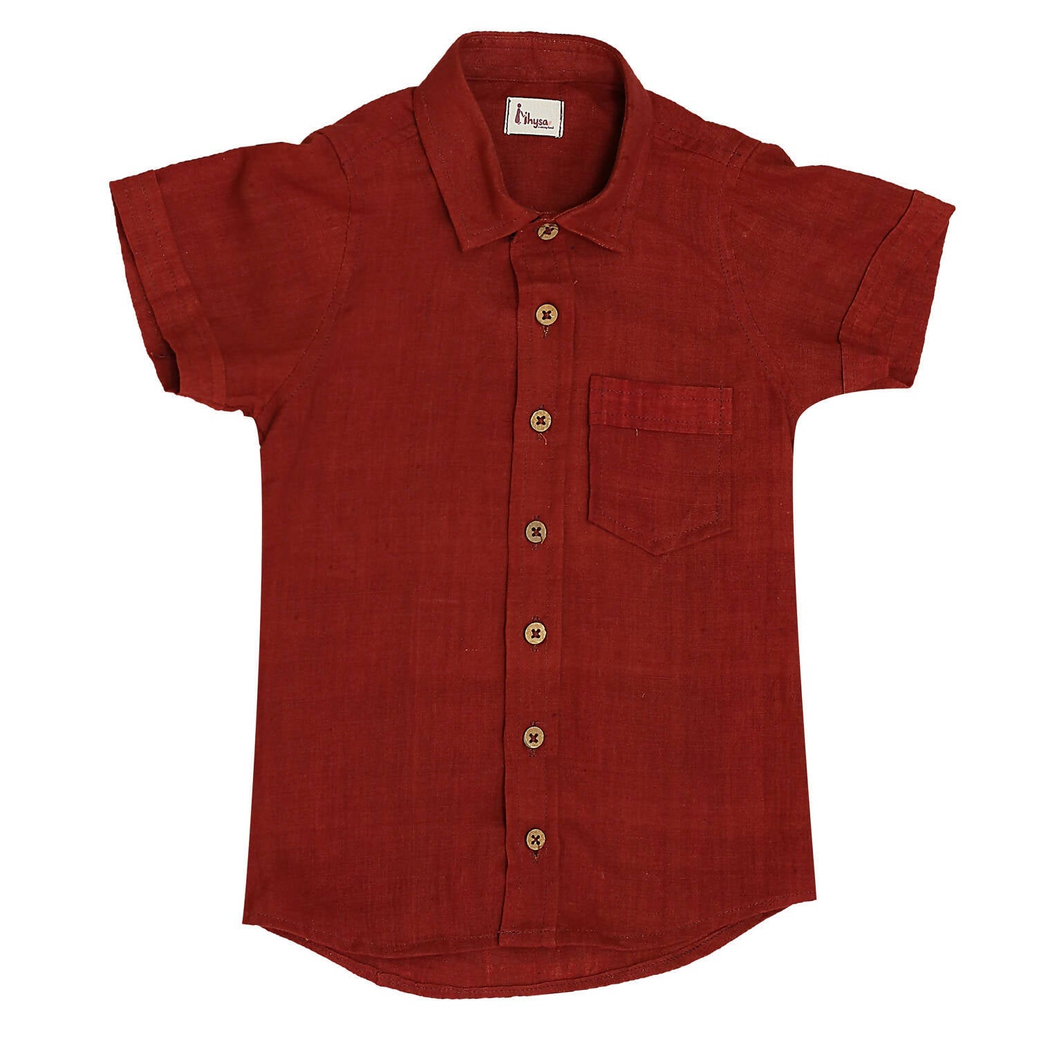 Mhyssa Yellow Dungaree With Round Neck Half Sleeves Maroon Shirt Set