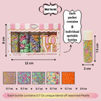 confect easter sprinkles edible mix pink yellow red silver and green vermicelli and easter bunny pack of 5 100gms