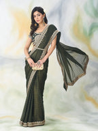 kasee Floral Embroidered Saree - Distacart