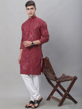 Sojanya Ethnic Motifs Embroidered Sequinned Pure Cotton Kurta