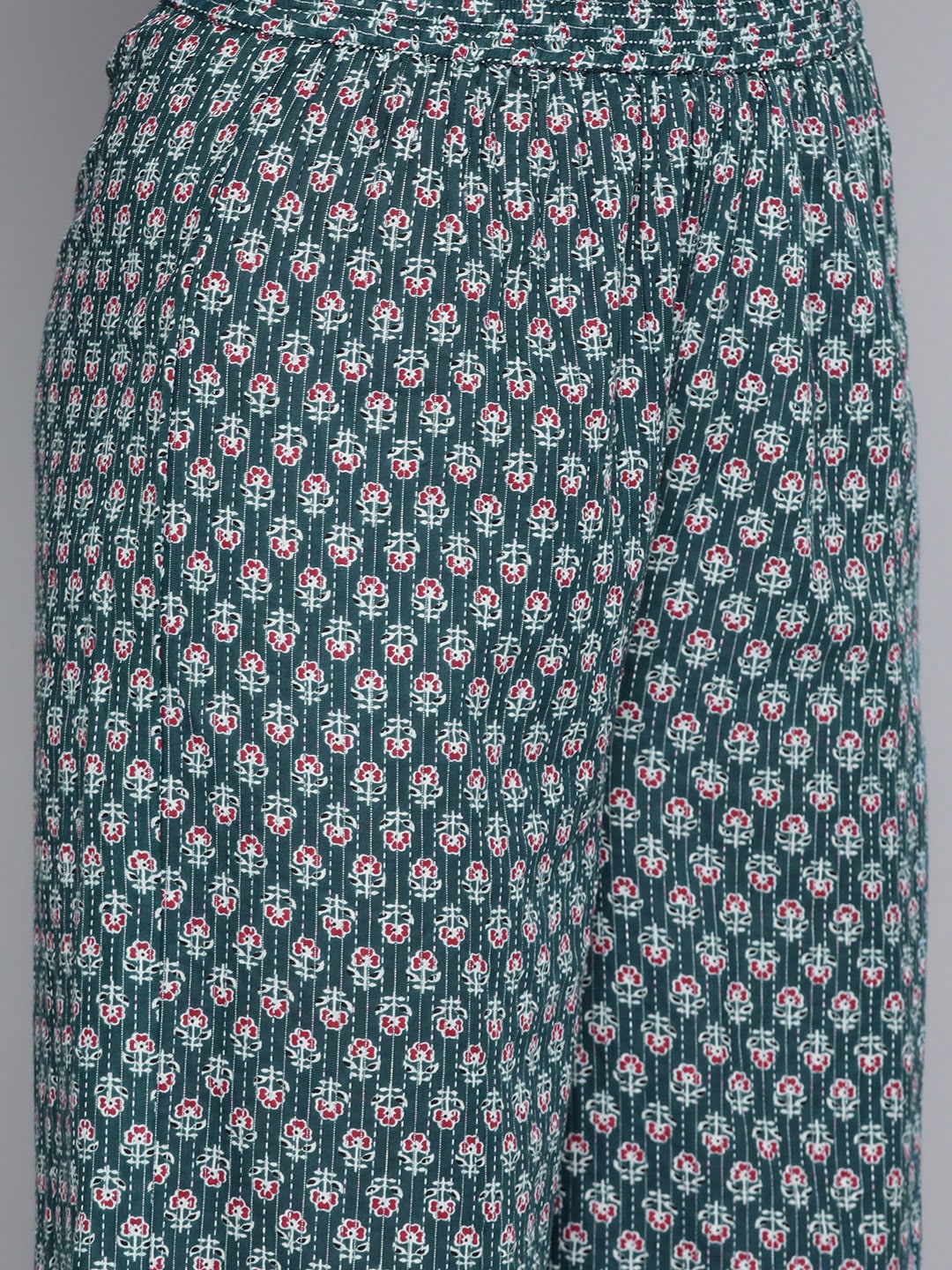 HERE&NOW Women Ethnic Motifs Printed Gotta Patti Kurta With Palazzos & With Dupatta