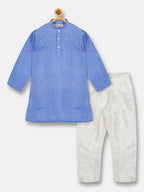 Sethukrishna Boys Blue Kurta with Pyjamas