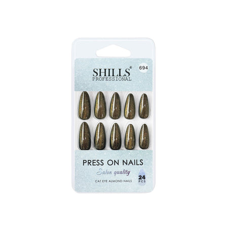 Shills Professional Reusable Press On Nails Log Almond - SPN694