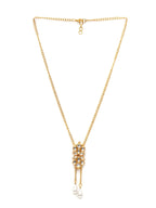 Long Kundan Neckpiece (Gold) - Ruby Raang