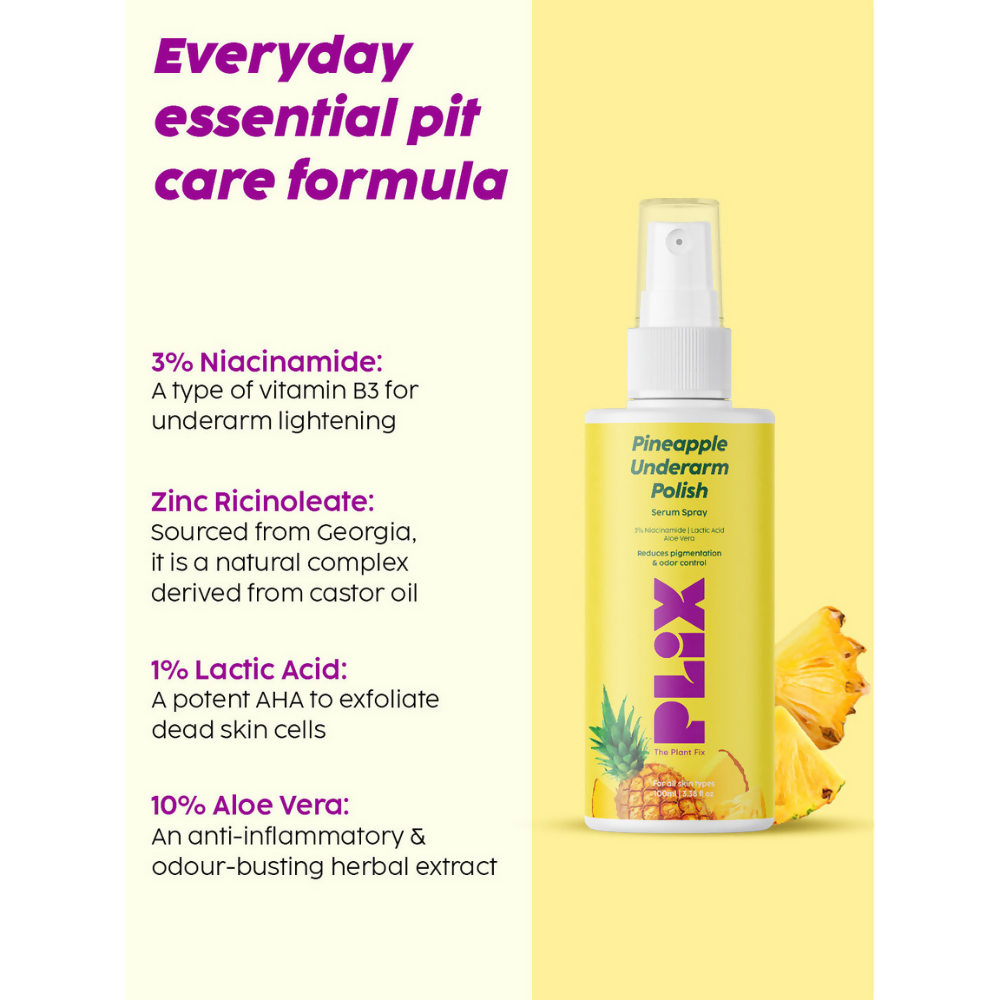 PLIX The Plant Fix Underarm Depigmentation Serum Spray & 2% Alpha Arbutin Face Serum
