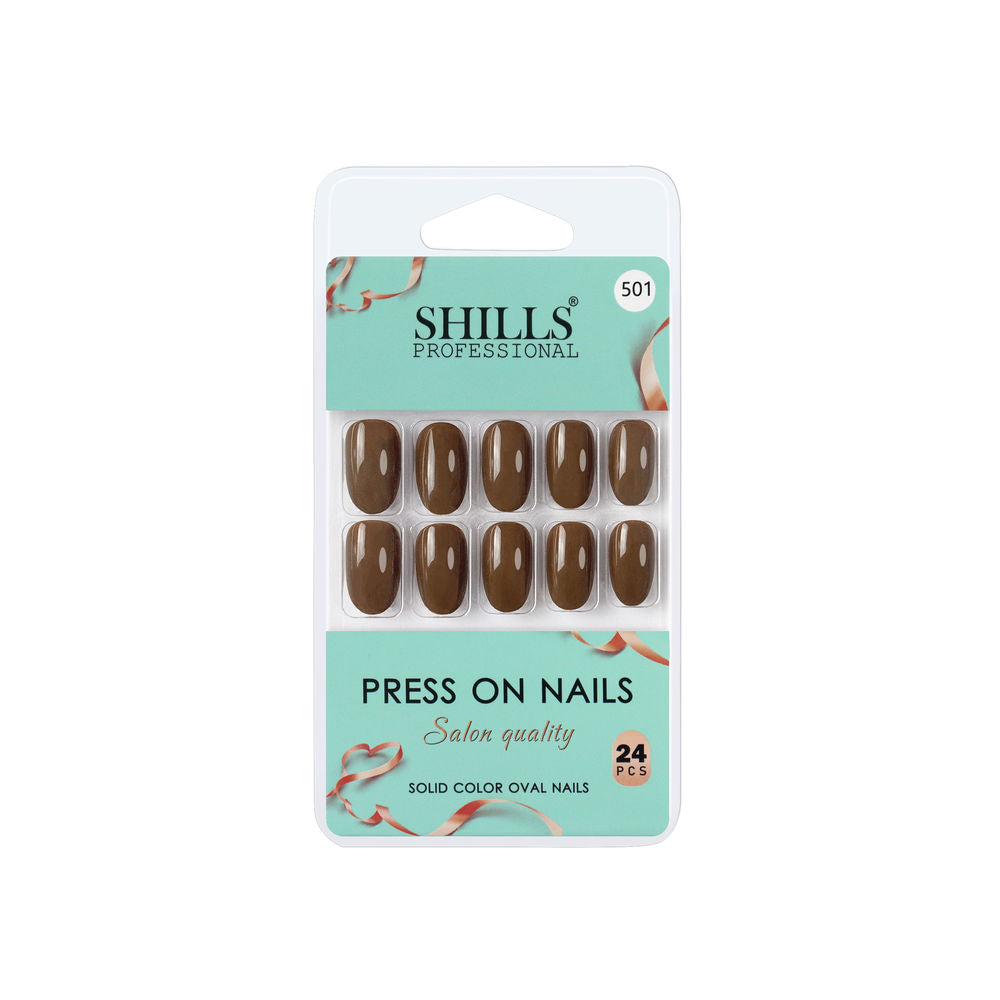 shills professional reusable press on nails oval spn501