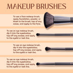 Shryoan Professional Full Face Makeup Brush Set - Pack Of 8