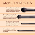 Shryoan Professional Full Face Makeup Brush Set - Pack Of 8