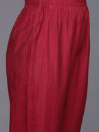 Indo Era Women Floral Yoke Design Panelled Thread Work Kurta with Trousers & Dupatta - Distacart