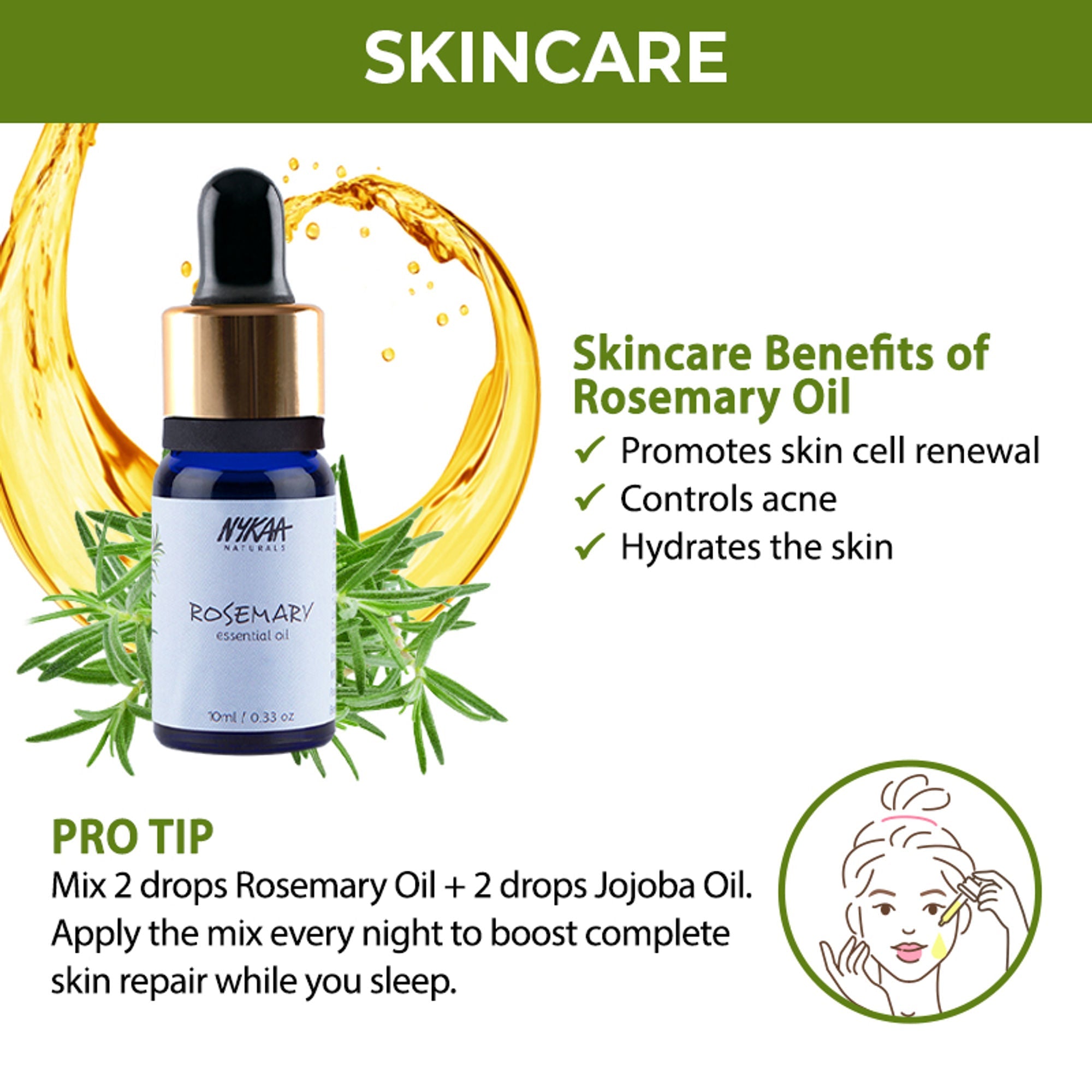 Nykaa Naturals Bestseller Rosemary Essential Oil For Hair Growth & Nourishing Scalp - 100% Natural