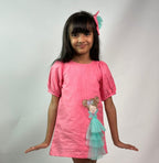 ArthLife Coral Pink Doll A-Line Dress