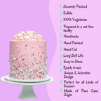 confect easter sprinkles edible mix pink yellow red silver and green vermicelli and easter bunny pack of 5 100gms
