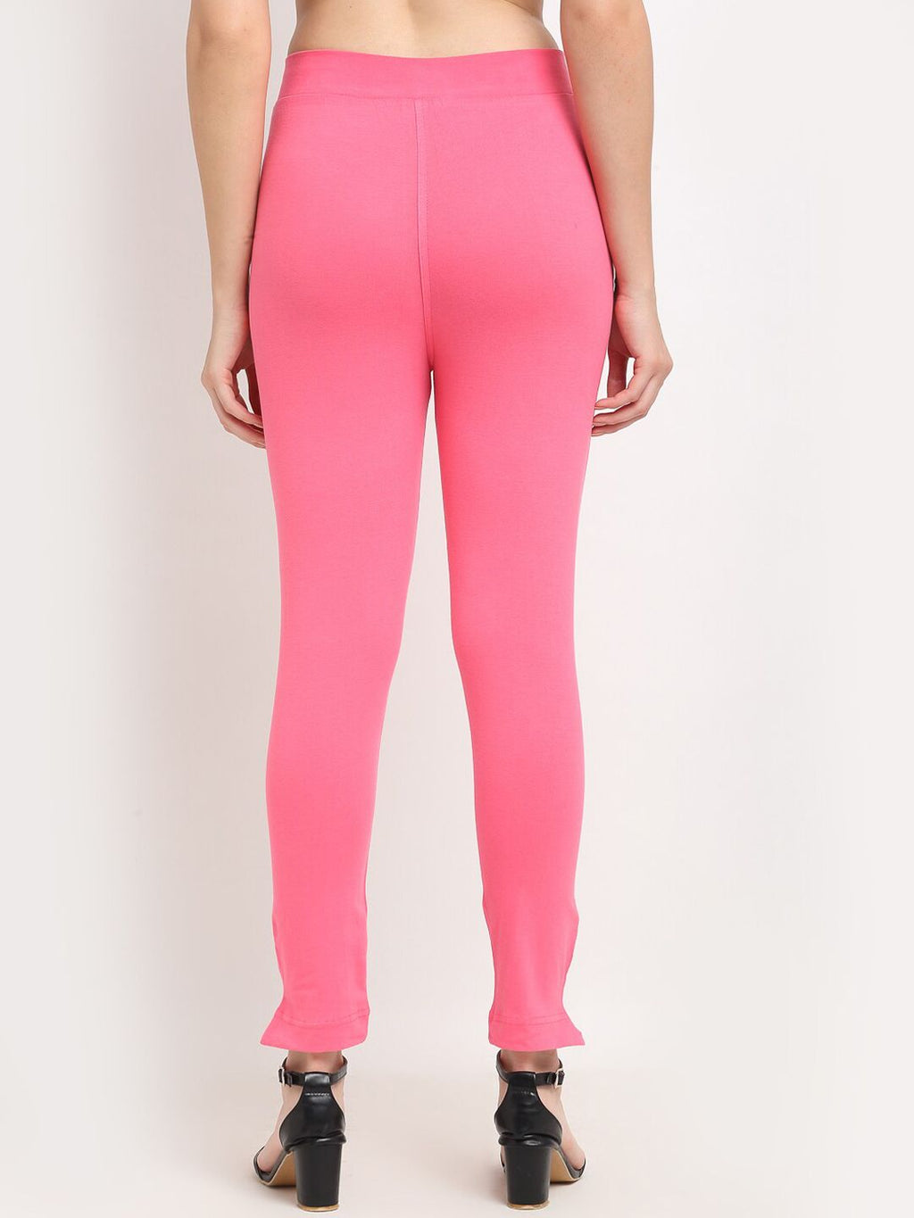 TAG 7 Women Pink Solid Ankle-Length Leggings