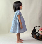 ArthLife Grey Flower Embroidered Dress