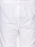 Sethukrishna Boys Gold-Coloured & White Kurta with Pyjamas