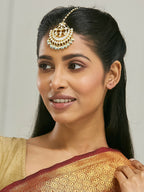 Nuyug 22k Gold Plated Crescent Maang Tikka - Distacart