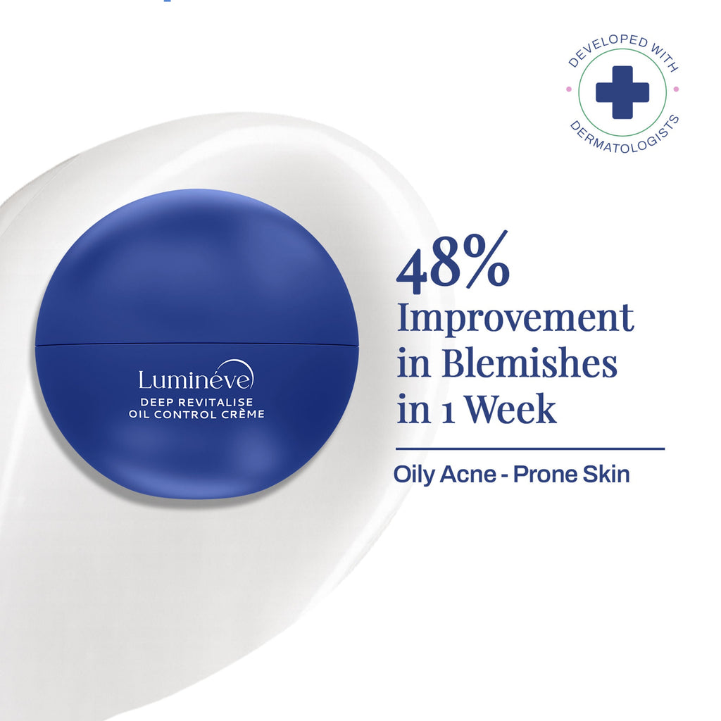 Lumineve Lightweight Moisturizer for Oily & Acne Prone Skin with Niacinamide for Hydrating Skin