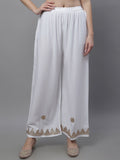 TAG 7 Women Ethnic Motifs Hem Design Flared Palazzos