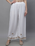 TAG 7 Women Ethnic Motifs Hem Design Flared Palazzos