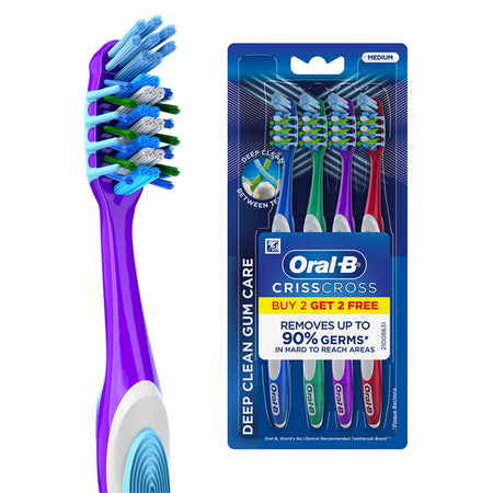 Oral-B Criss Cross Gum Care Toothbrush Buy 2 Get 2 Free (Medium)