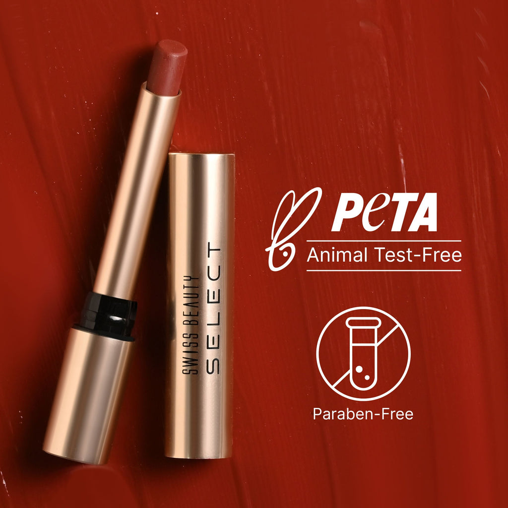 Swiss Beauty Select High On Shine Lipstick - 7 Red Mandate - Distacart