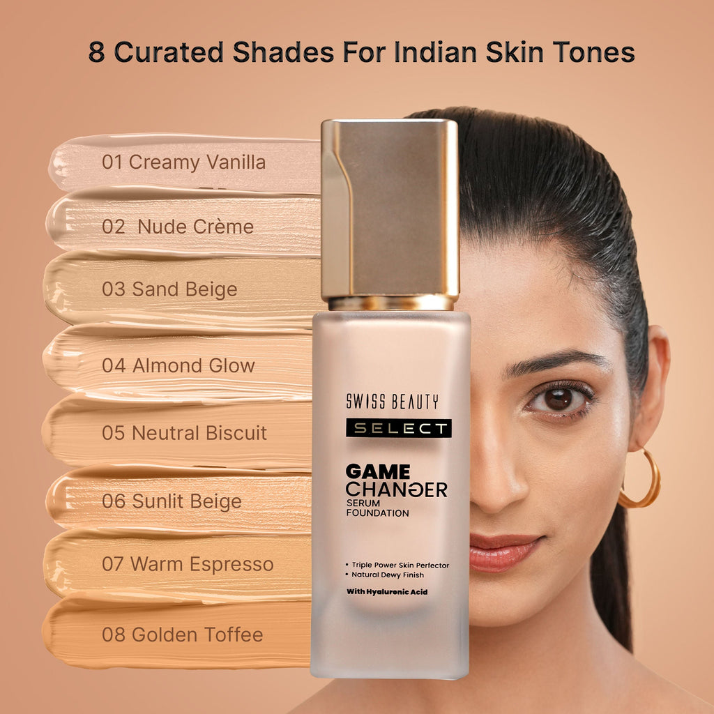 Swiss Beauty Select Game Changer Serum Foundation - Nude Creme - Distacart