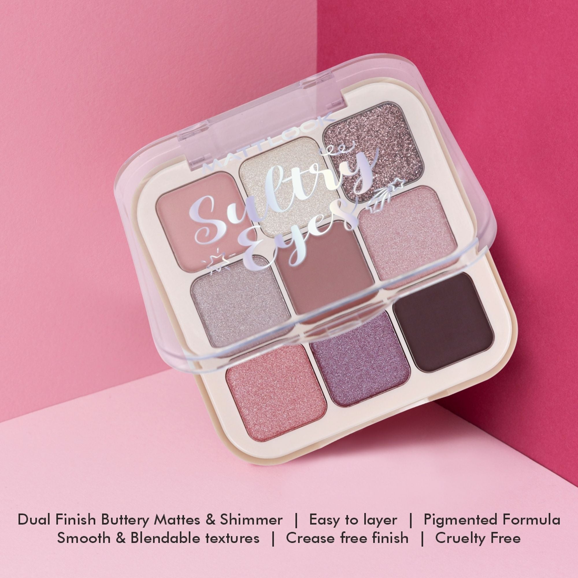 Matt Look Sultry Eyes Highly Pigmented Blendable Long Lasting Eyeshadow Palette - 01 Carnival Fest