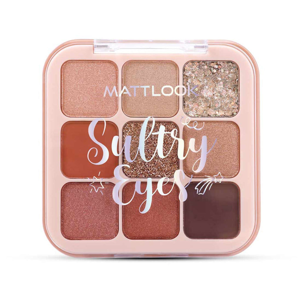 Matt Look Sultry Eyes Highly Pigmented Blendable Long Lasting Eyeshadow Palette - 03 Sundowner