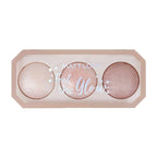 Matt Look Feel The Glow Baked Shimmer Highlighter Trio Palette - 02 Beaming Beauty